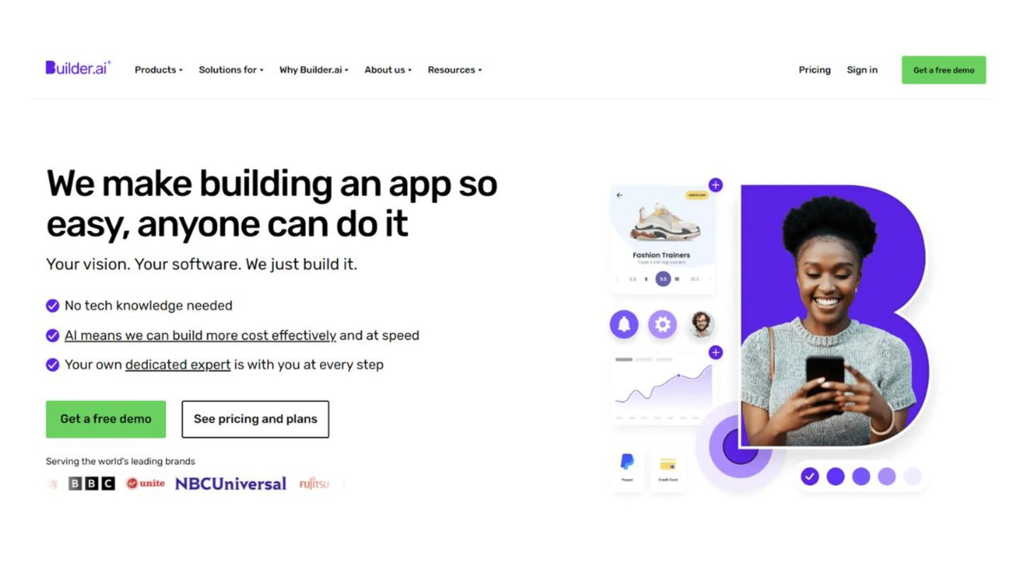 Sitio web oficial de Builder.ai