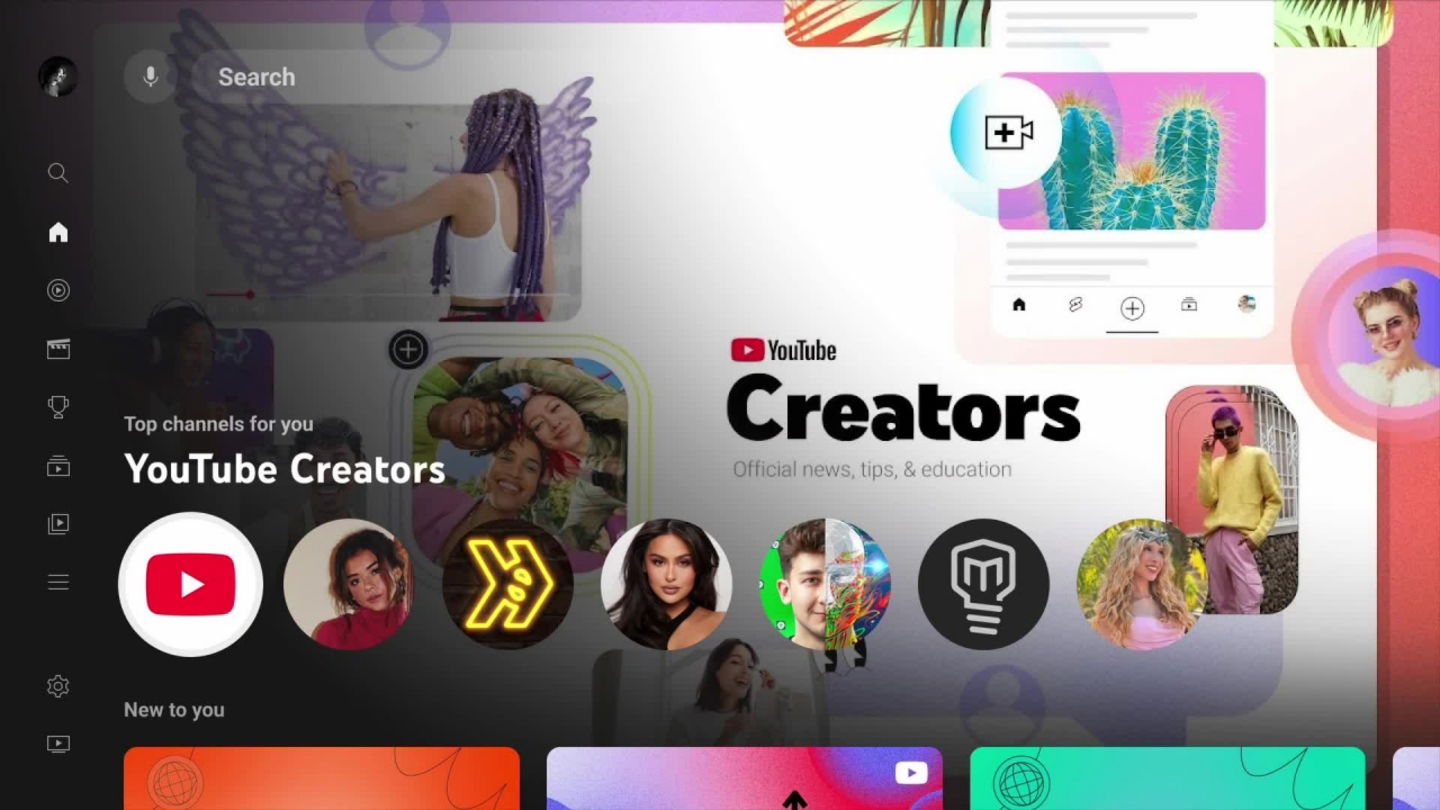 Imagen de la nueva interfaz de YouTube