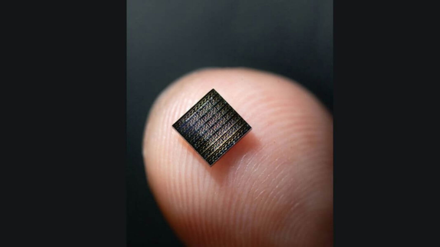 El chip de una matriz de neuronas artificiales que ha sido creado en la Universidad del Sur de California