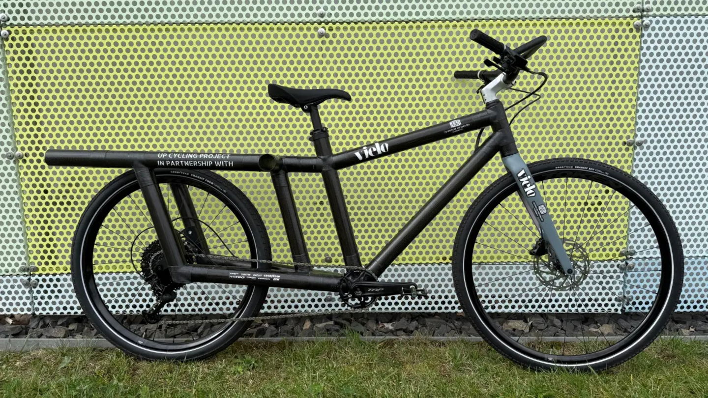 Imagen de una de las bicicletas de Vielo creadas a partir de los restos del fuselaje de un Airbus A380