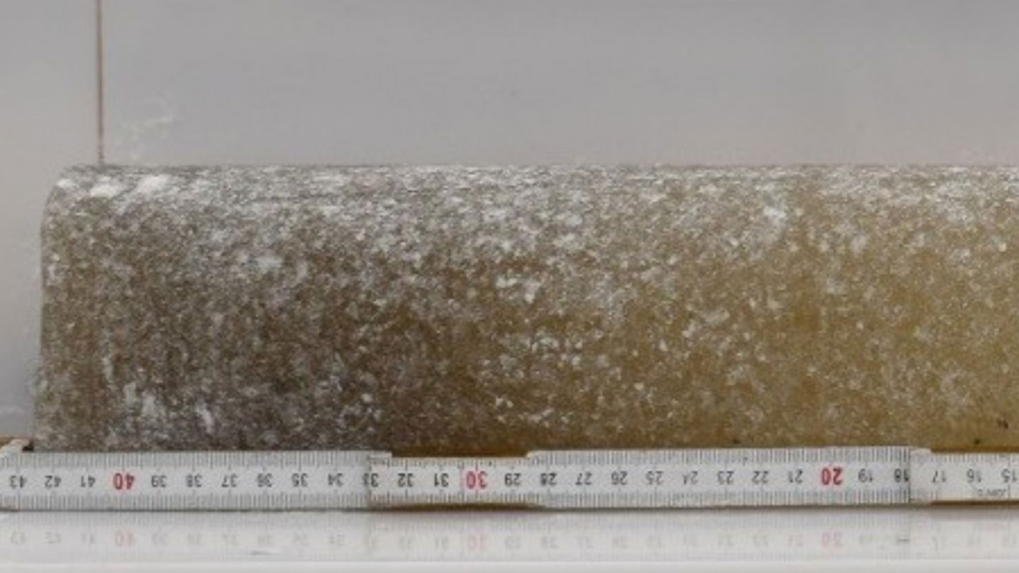 Imagen del núcleo de hielo de seis millones de años de edad