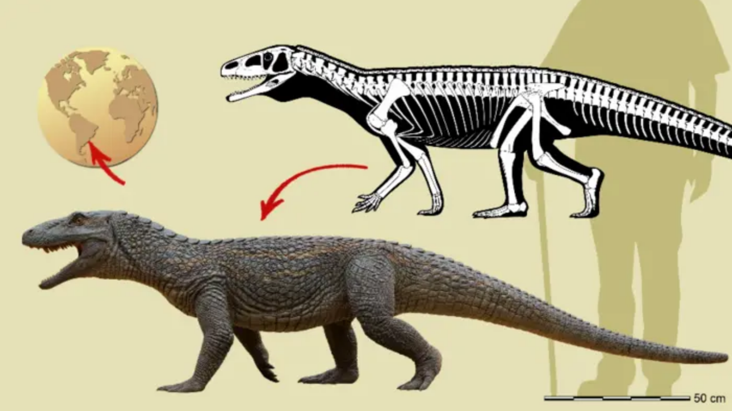 Recreación del Tainrakuasuchus bellator