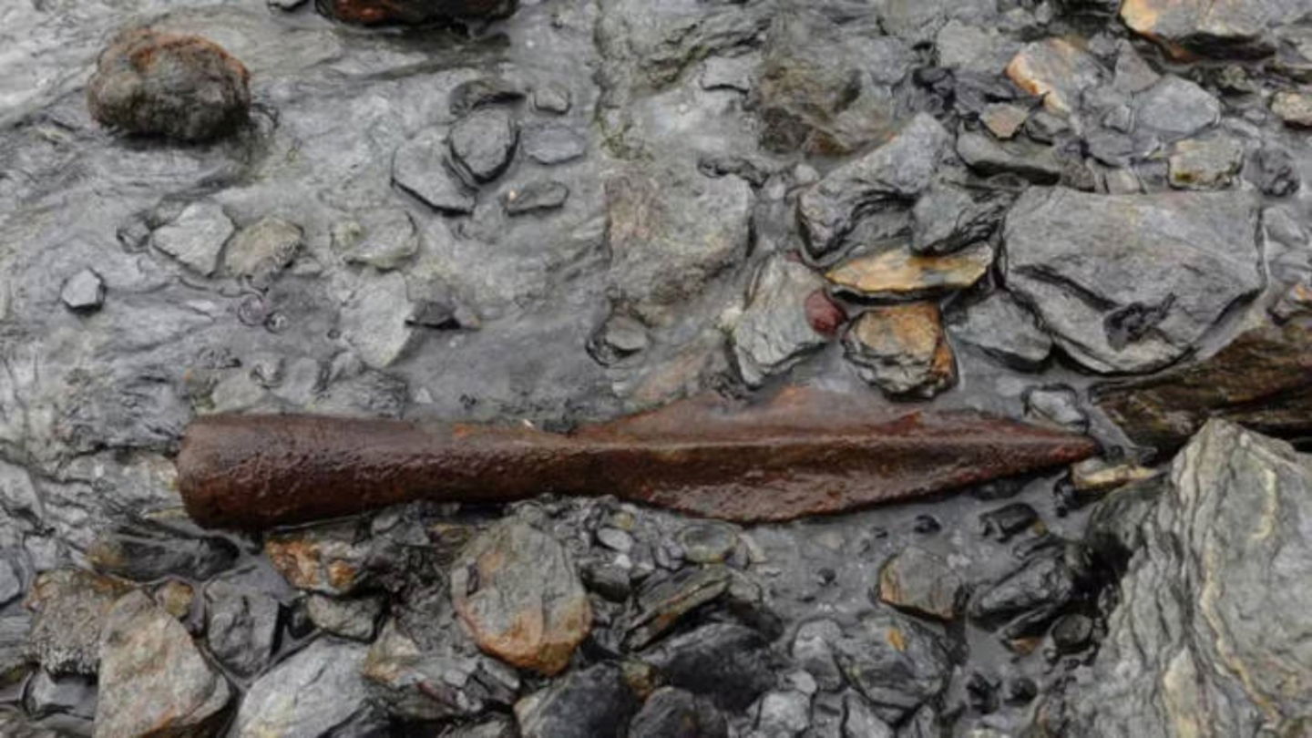 Una punta de lanza encontrada en la meseta Aurlandsfjellet