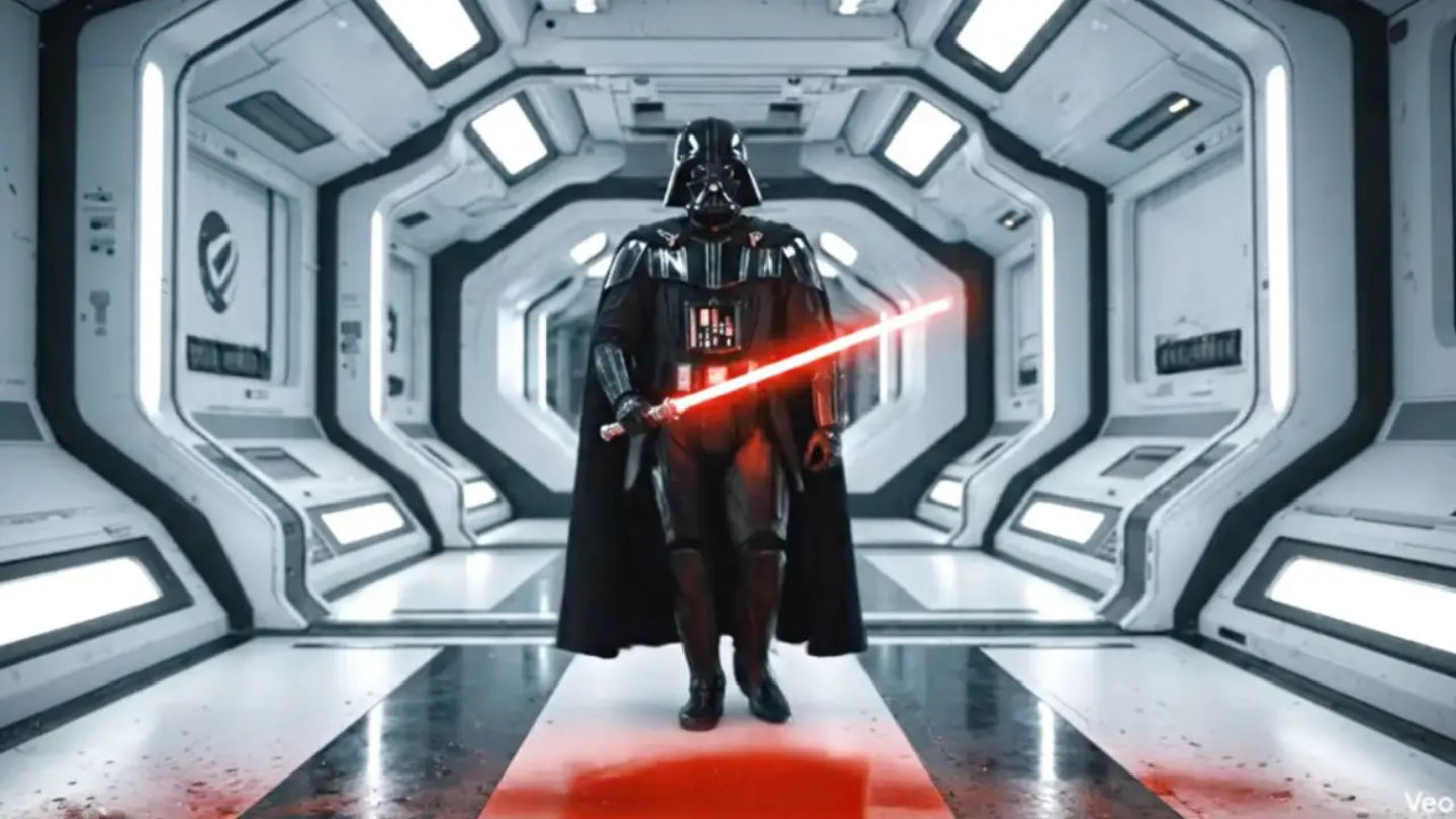 Esta imagen de Darth Vader, generada mediante IA, ha sido incluida en la carta remitida por Disney a Google