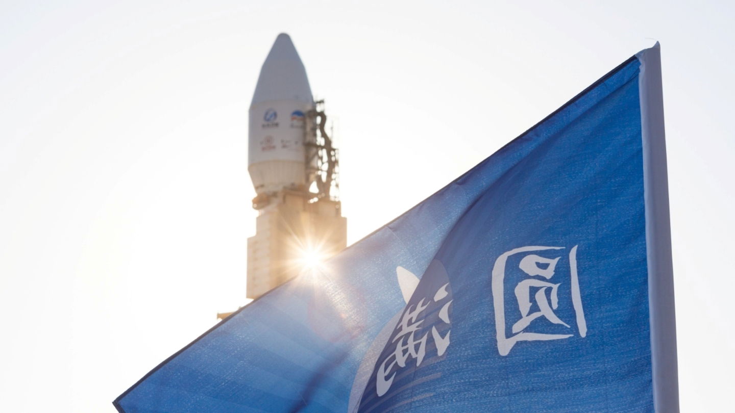 Momentos previos al lanzamiento del satélite Kinetica-1