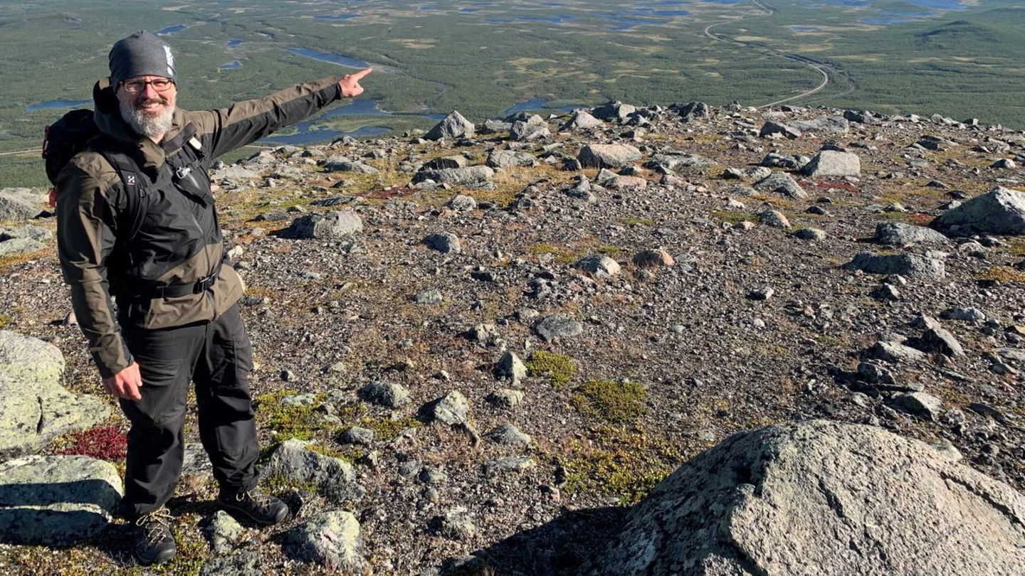 Per Stenberg sobre la estación de filtrado de aire en las afueras de Kiruna
