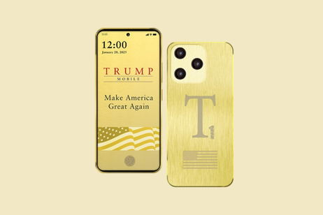 Donald Trump prometió un teléfono móvil dorado y estadounidense, pero su lanzamiento se vuelve a retrasar