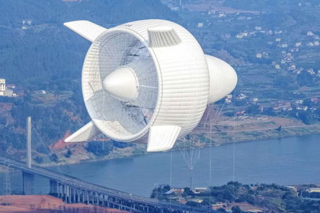 Un dirigible gigante chino en forma de OVNI podría revolucionar la forma en la que producimos energía eólica