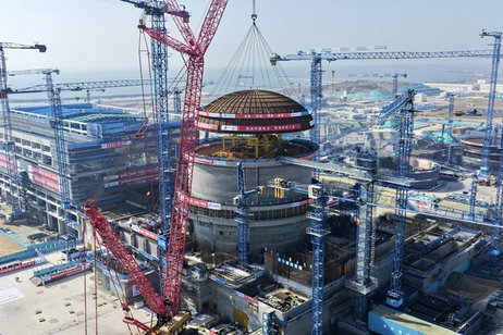 Esta potente central nuclear china ha instalado una cúpula de seguridad interior de nada menos que 228 toneladas