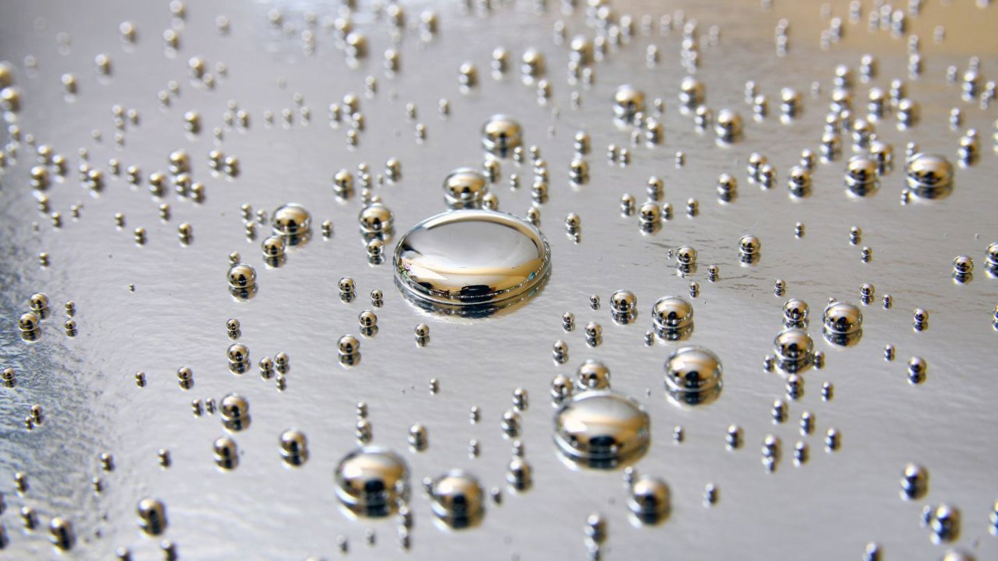 Gotas de mercurio